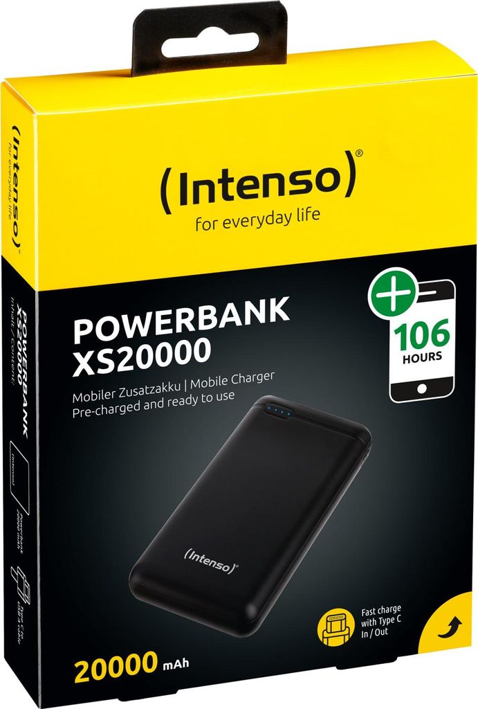 Intenso XS20000, 20000 mAh, Litowo-polimerowy (LiPo), 3,1 Zdjęcie produktu 