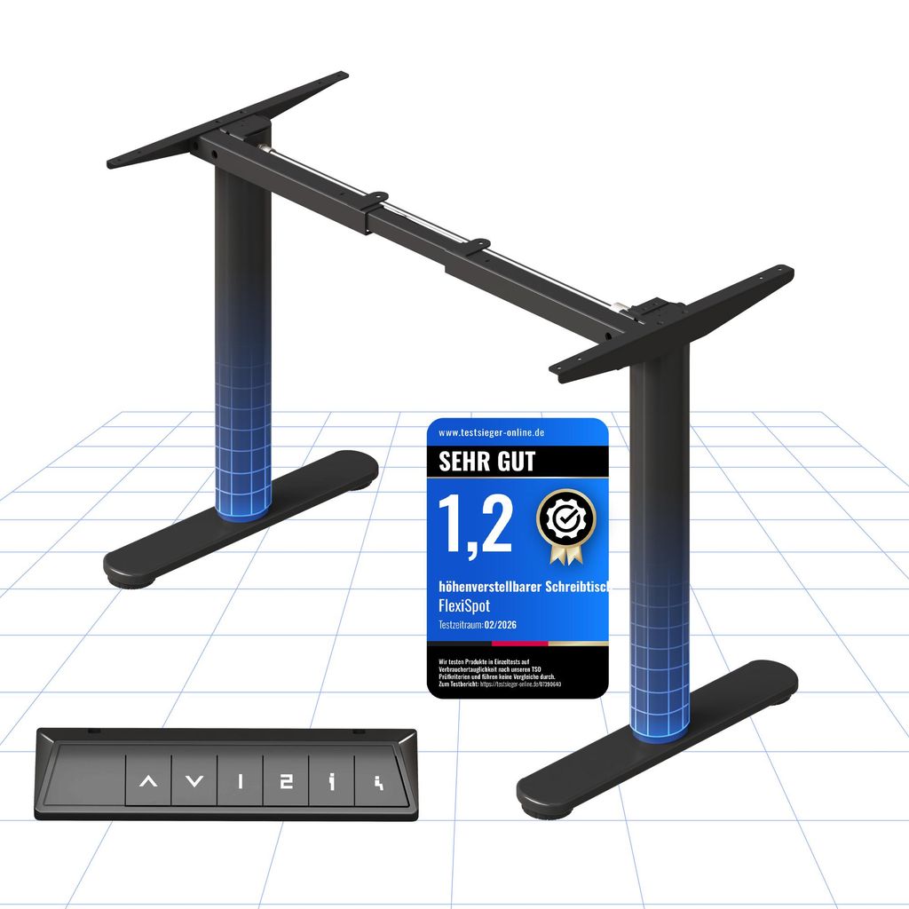 FLEXISPOT CylineX Höhenverstellbarer Schreibtisch mit Produktbild 