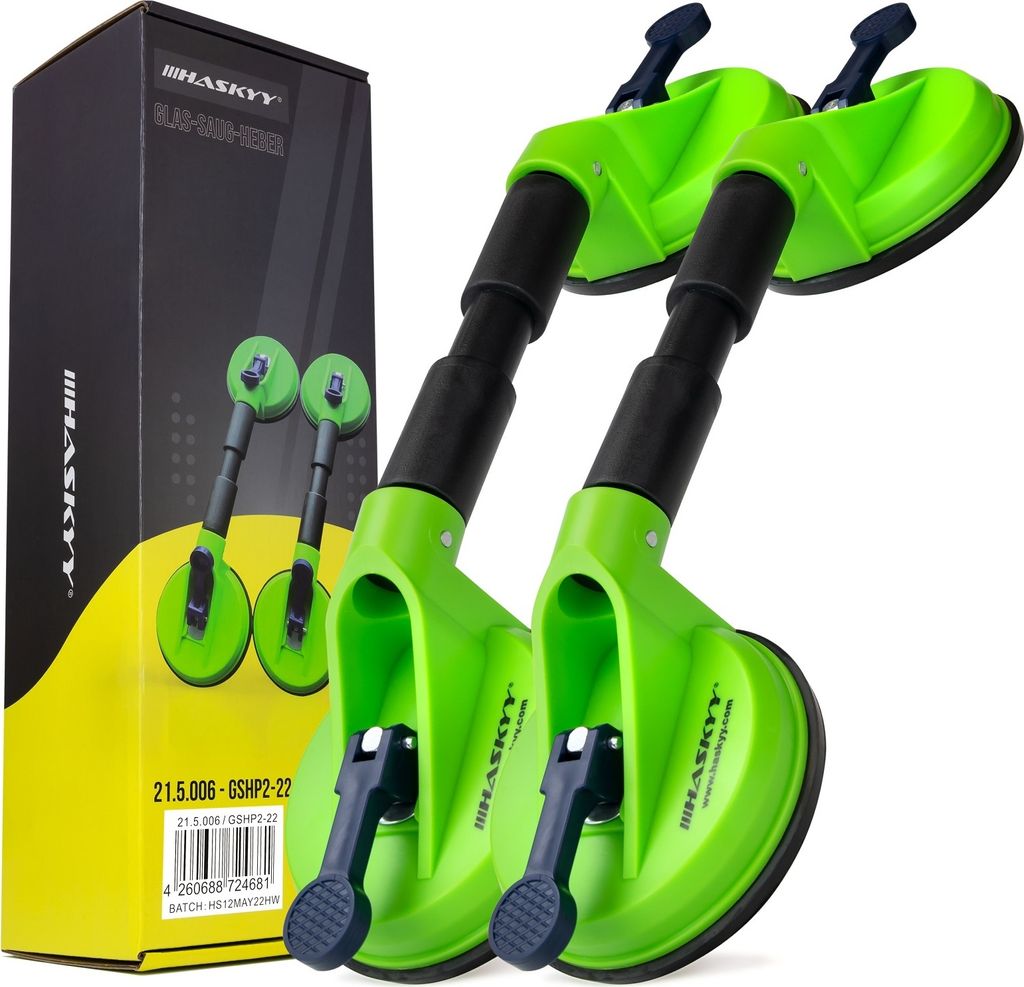 2x Doppel-Saugheber Glasheber Fliesen Heben Vakuumheber Glassauger