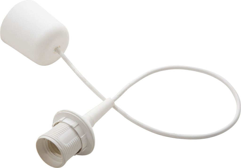 Trio E27 Lampenschirmaufhängung Schnurpendel 70cm weiß, Produktbild 
