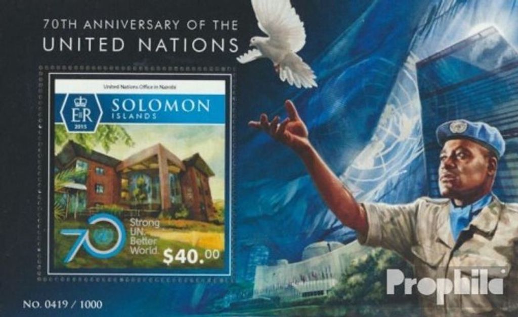 Briefmarken Salomoninseln 2015 Mi Block 472 (kompl. Ausg.) postfrisch Vereinte Nationen