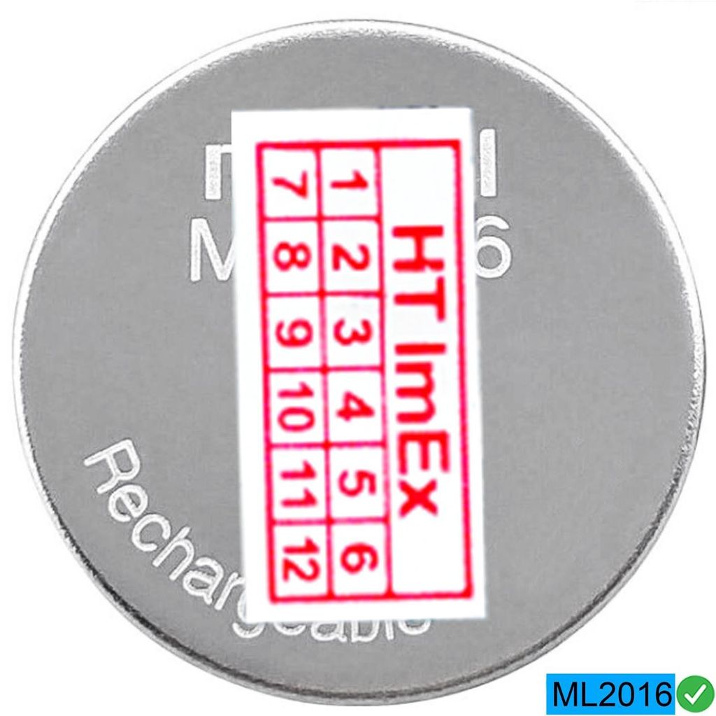 Maxell ML2016 Akku 3V 25mAh – Rechargeable Lithium Knopfzelle Coin Cell for Watch, RTC Backup Batterie