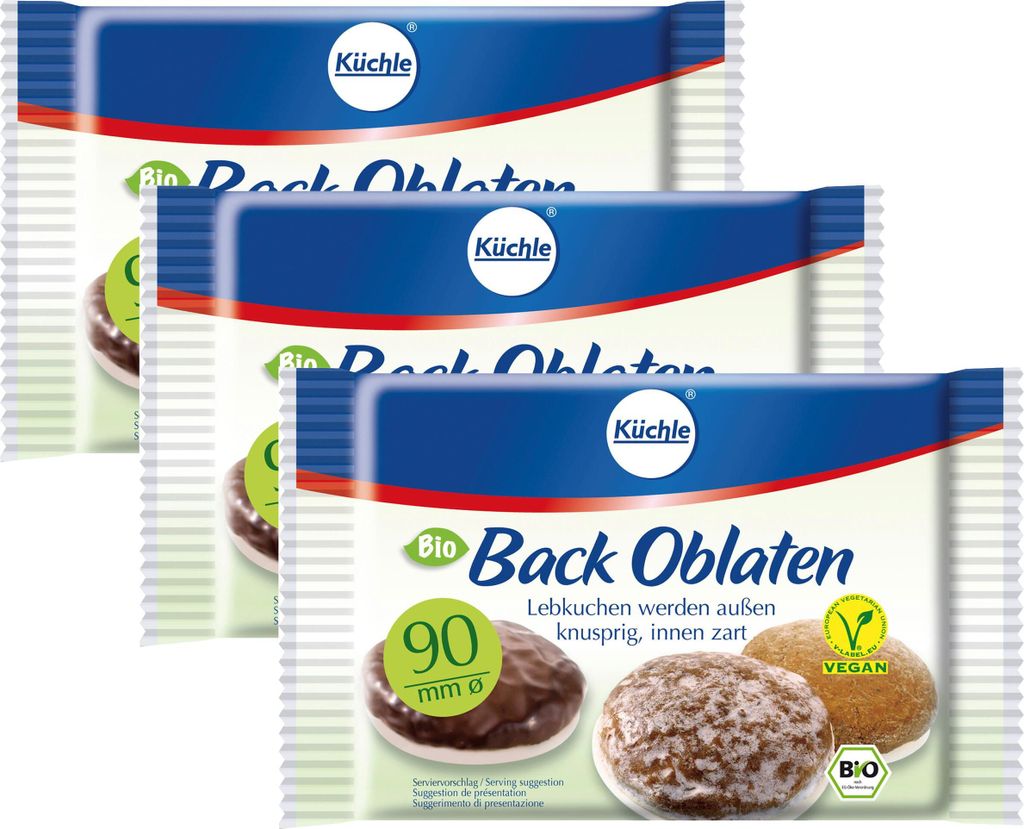 Küchle runde  Back Oblaten Ø90mm 26g - Makronen bleiben Produktbild 