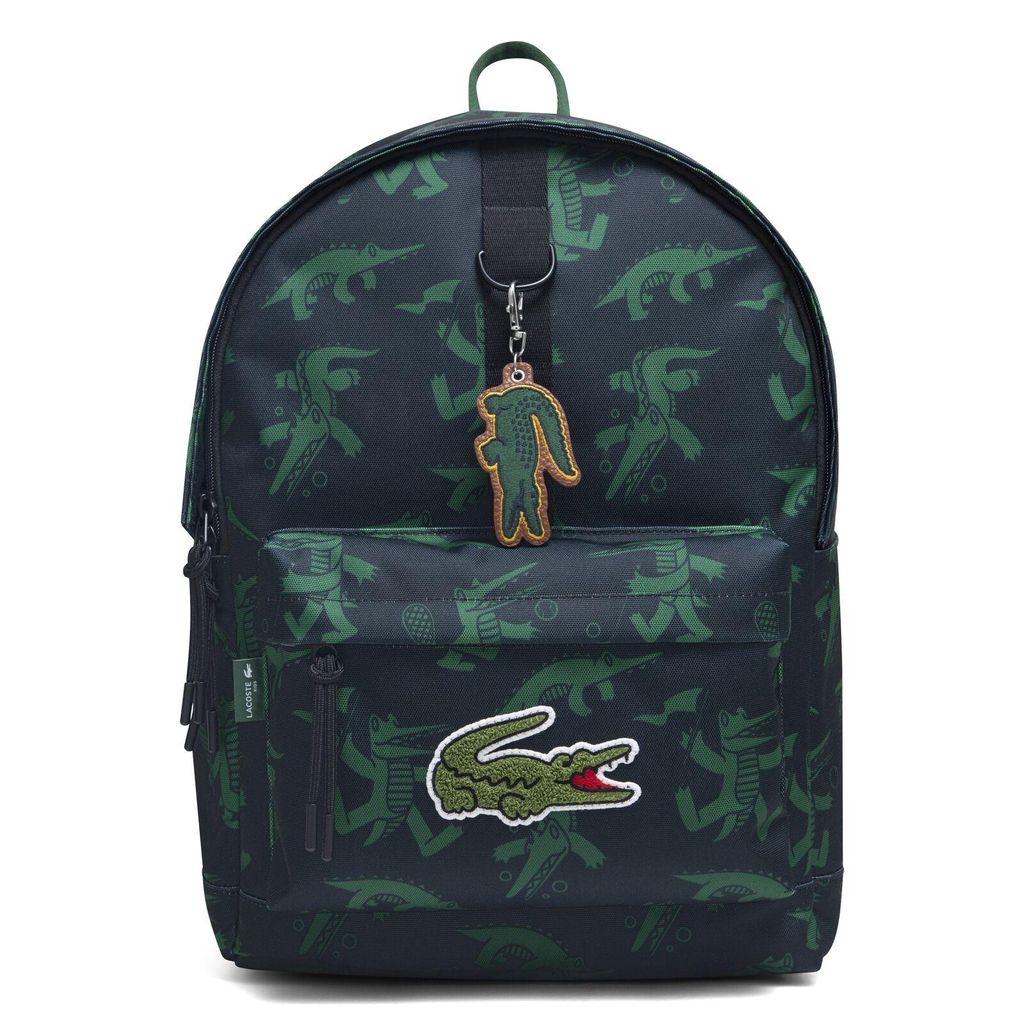 Lacoste Kids Rucksack mit Krokodil-Print & flauschigem Logo