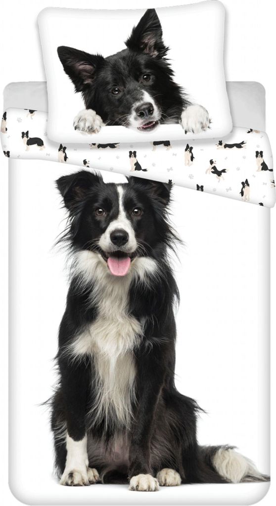 Pościel z nadrukiem fotograficznym Border Kolie 140x200, Zdjęcie produktu 