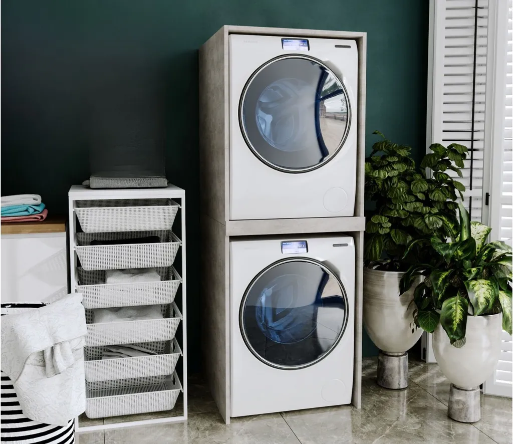 RAUMHIRSCH Armoire pour lave-linge et sèche-linge - Colonne de rangement