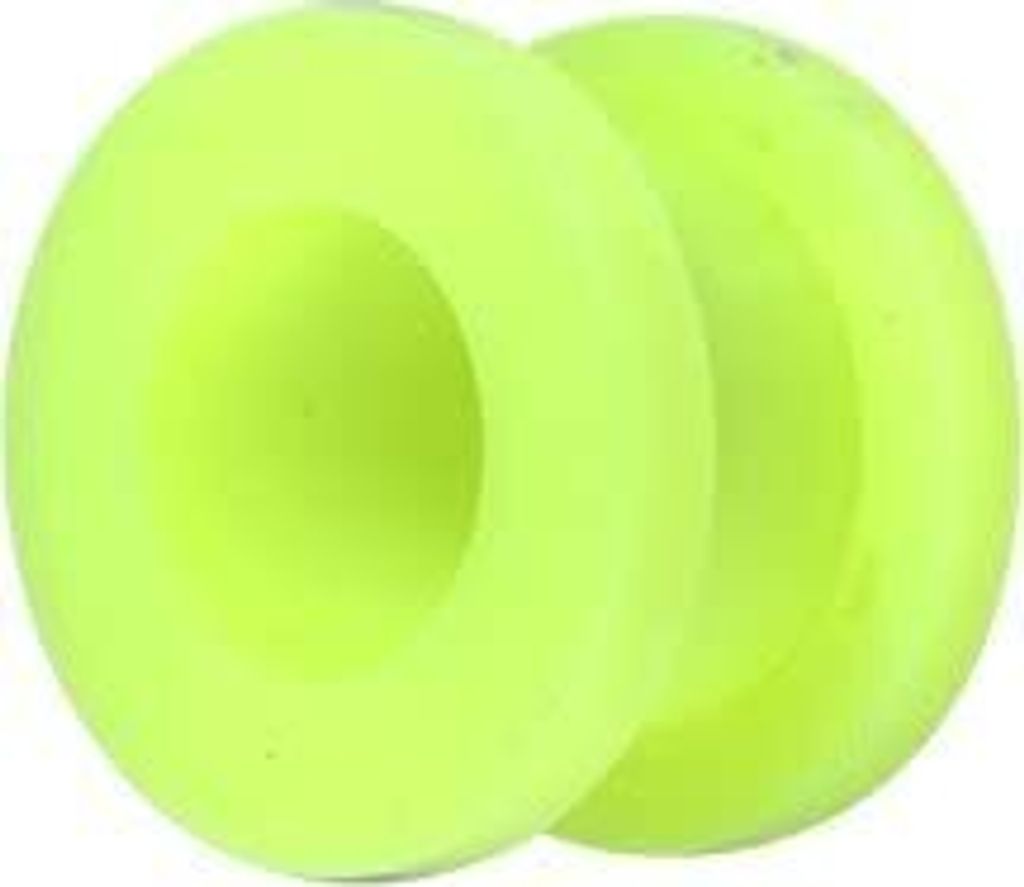 Ohr Flesh Tunnel Piercing Acryl Screw on Gelb UV Produktbild 