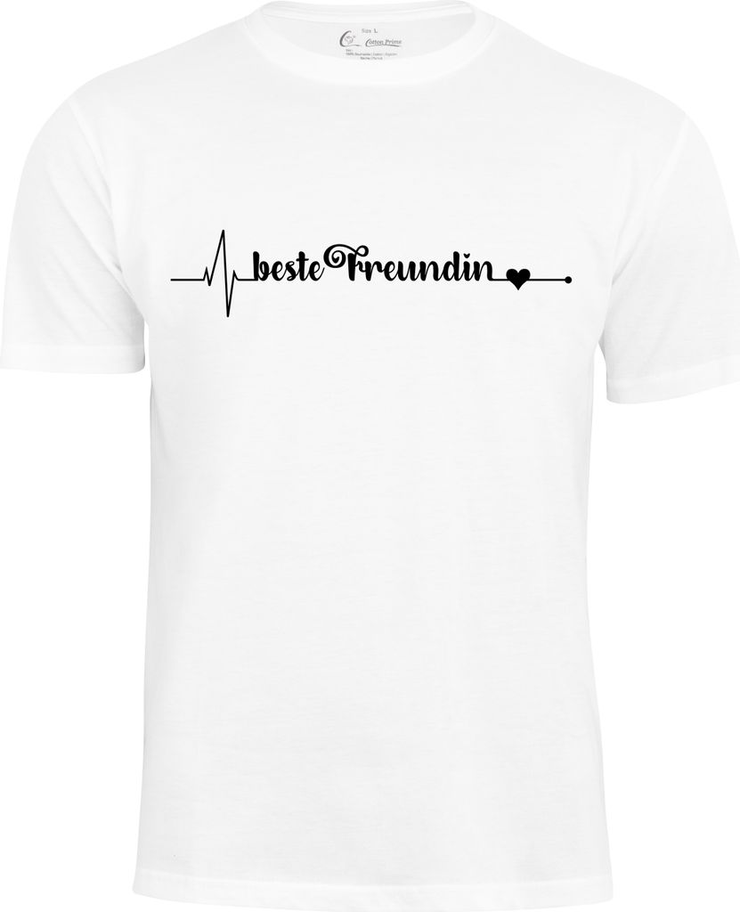 Cotton Prime T-Shirt Beste Freundin M Weiss