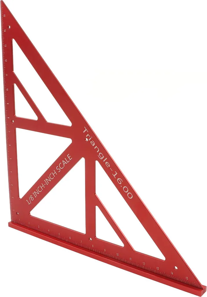 Règle triangulaire robuste en alu avec rapporteur d'angle pour le bois - 10