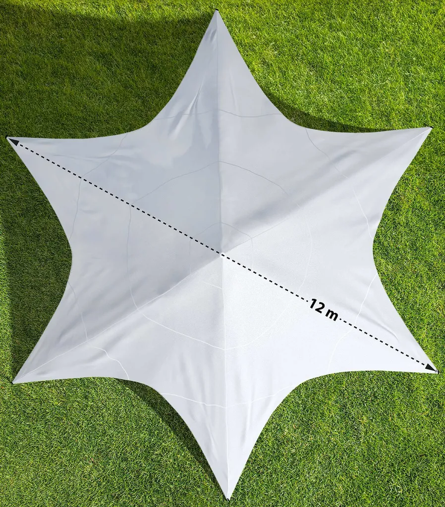 Grand chapiteau étoile blanc 12m idéal pour mariage et réception jardin