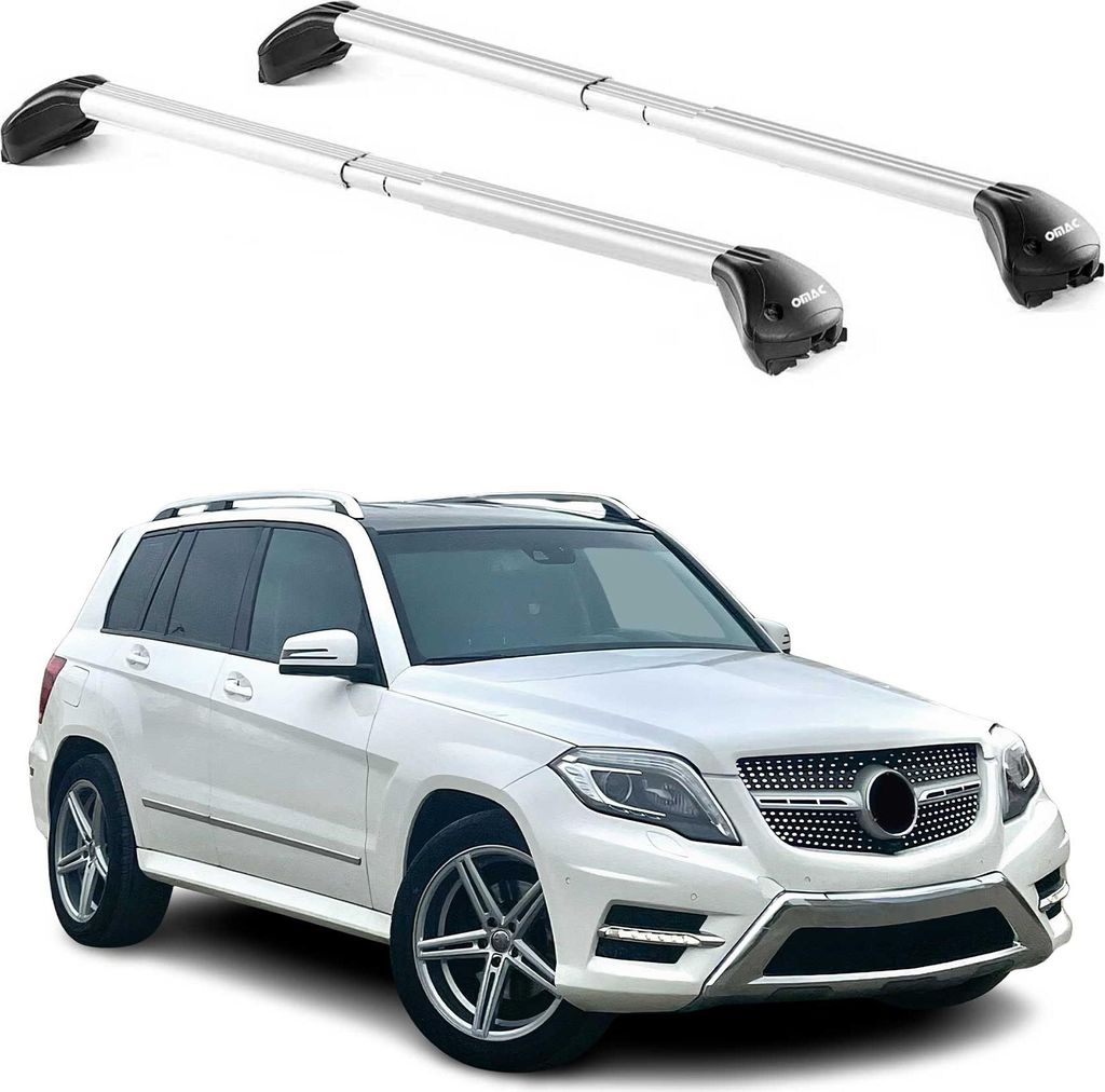 Dachträger Grundtäger für Mercedes GLK Klasse X204 2008-2015 100kg Alu ABE Grau