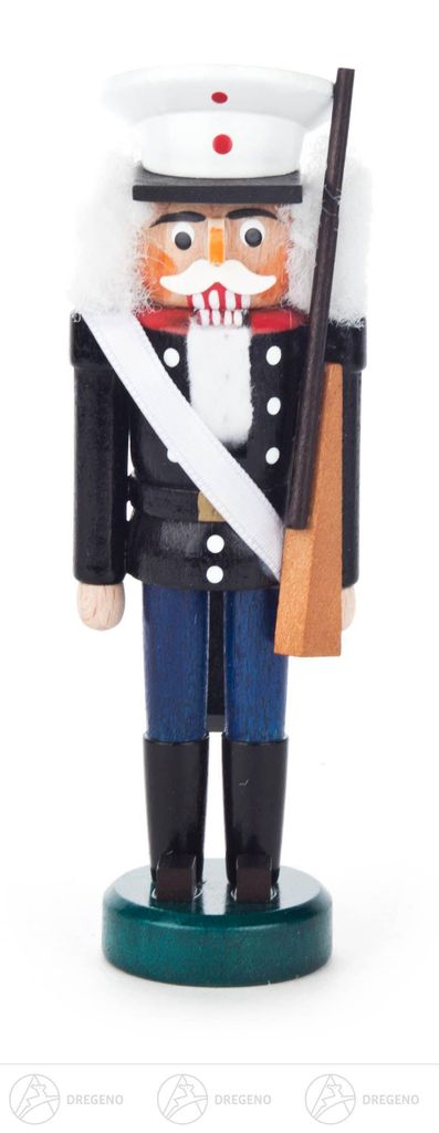 US-Soldat schwarz-blau (13cm) Nussknacker von Dregeno Seiffen