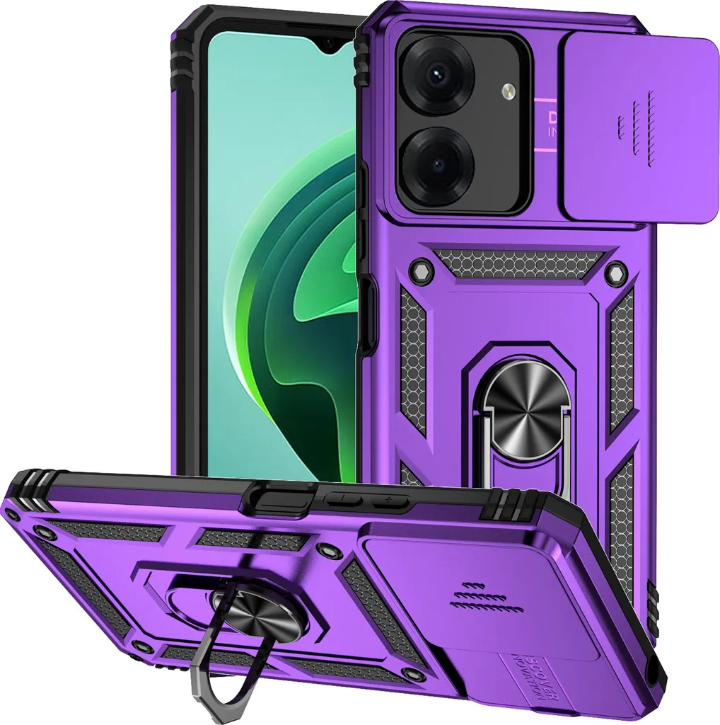 Cover Rugged Xiaomi Redmi 13C e Poco C65 Antiurto Verde Scuro