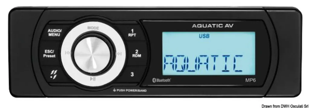 Accordeur chromatique universel MP6 résistant à l'eau pour guitare et basse