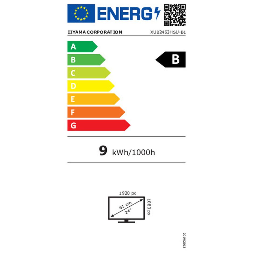 60,5cm/24" (1920x1080) Iiyama Prolite XUB2463HSU-B1 16:9 Zdjęcie produktu 2