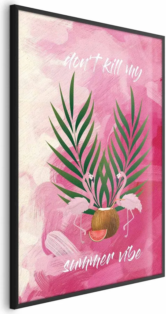 Quadro Moderno Summer Vibe 60x90 cm - Cornice Minimal Nera Opaca
