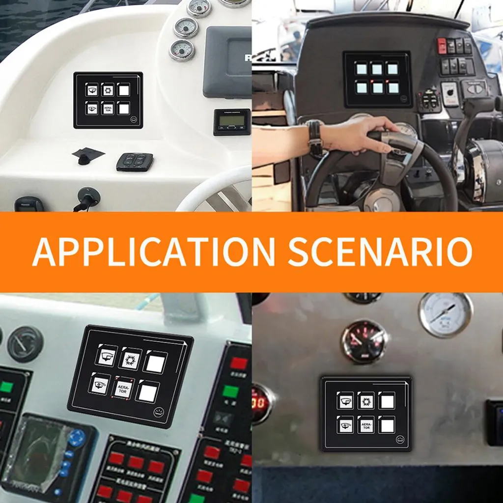 Interrupteur Tactile Universel 6 Touches IP66 pour Marine et Camion