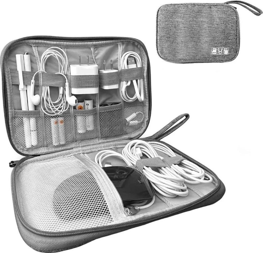 Kompakter Reise-Organizer – Tasche für Kabel und Ladegeräte Produktbild 