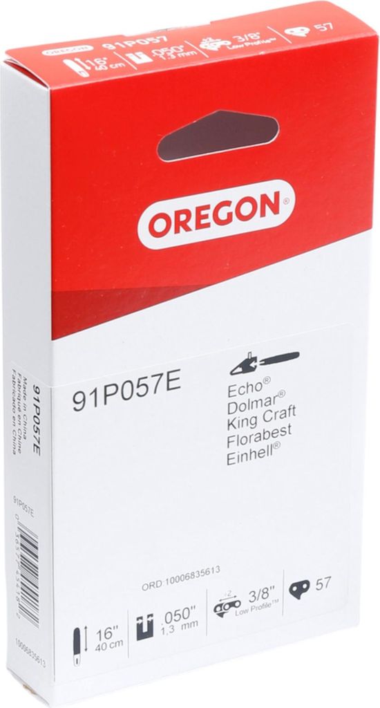 A product box for a chainsaw chain.