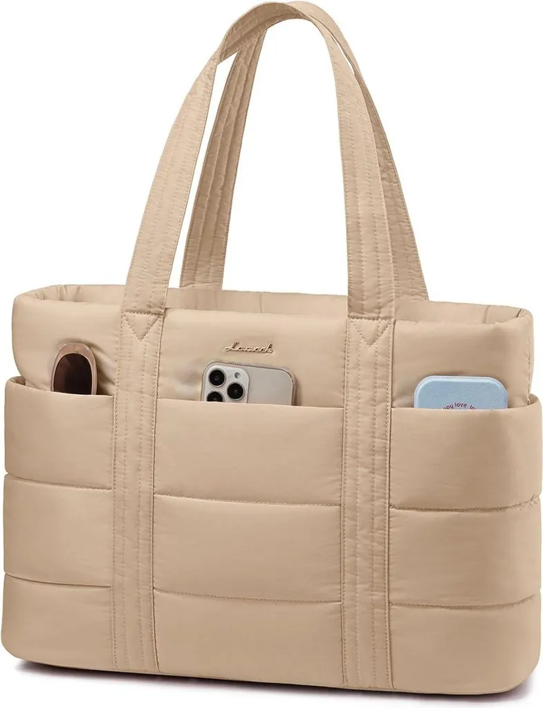LOVEVOOK Sac d'ordinateur portable Femme - Grand Tote Bag Business Noir