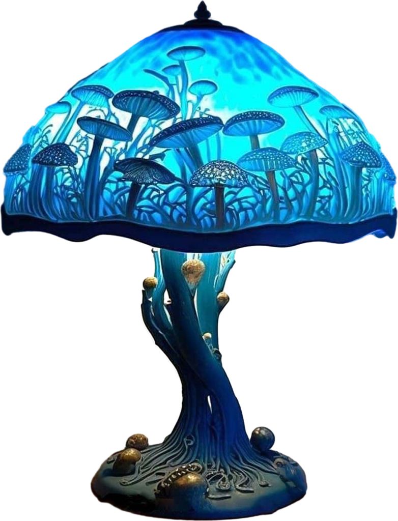 Pilzförmige Tischlampe, farbiges Nachtlicht in Pilzform aus Kunstharz, Nachttischlampe, Schreibtischlampe, Leselampe für Kinderzimmer, Wohnzimmer C