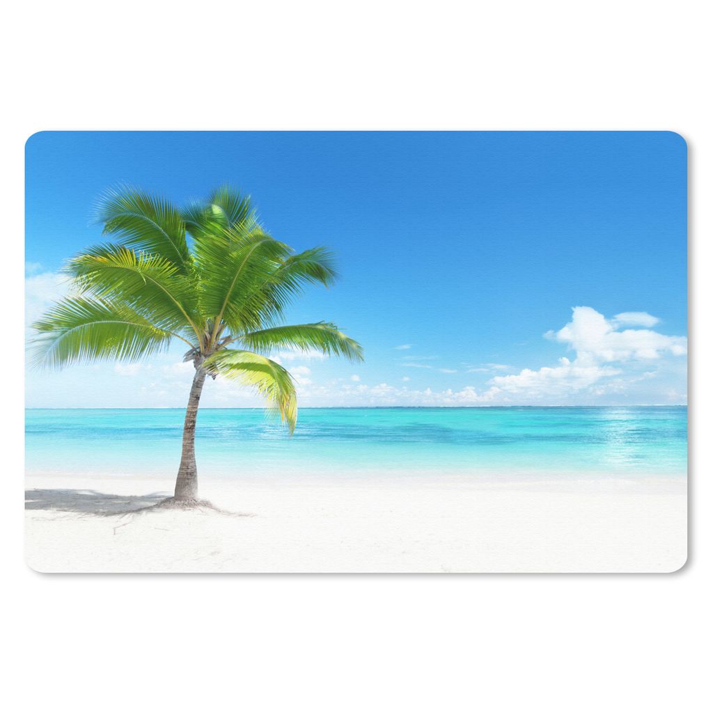 MuchoWow Mauspad Mousepad Palme - Strand - Meer - Sommer 27x18 cm - Mousepads - Maus Mat - Pad - Mausunterlage - Büroartikel - Desk Matten