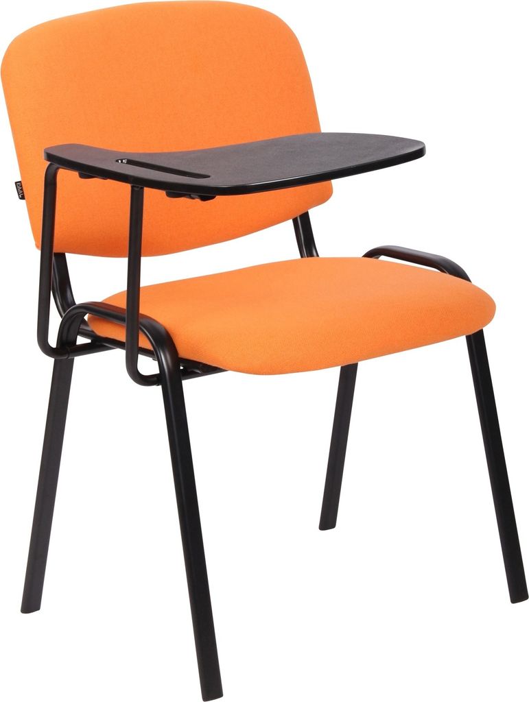CLP Stuhl Ken mit Klapptisch Stoff mit gepolsterter Sitzfläche Farbe orange