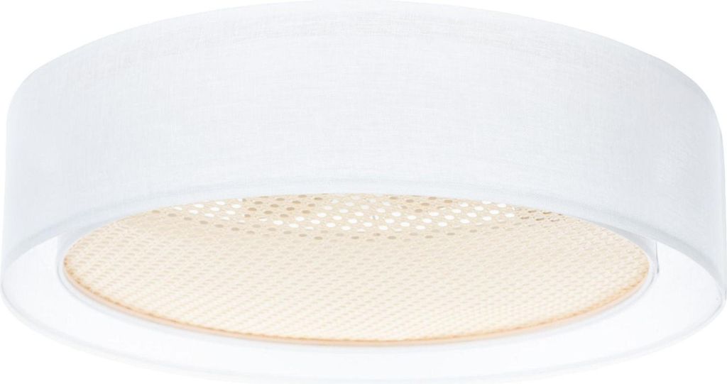 Deckenleuchte Ø 50 cm in Weiß Gold E27 2-flammig rund Modern Deckenlampe