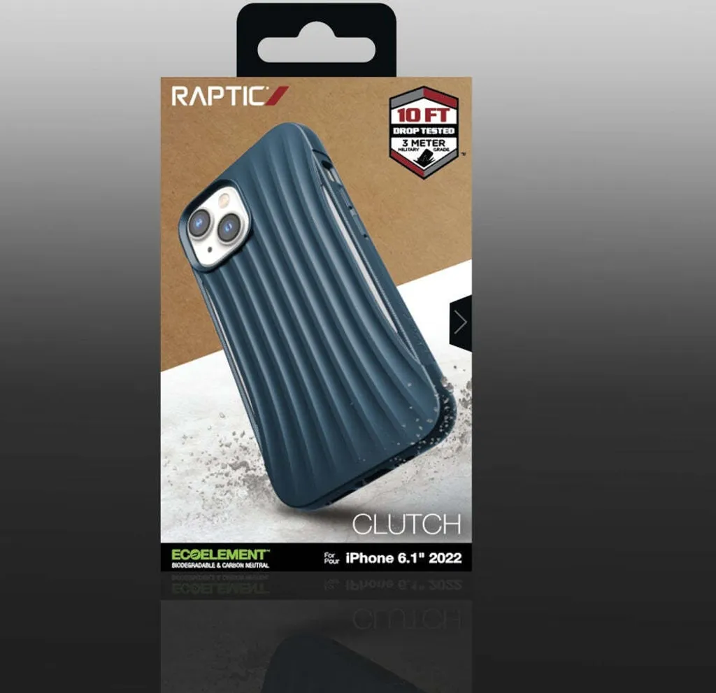 Coque iPhone 14 Raptic X-Doria dos bleu rigide bumper aluminium - 5