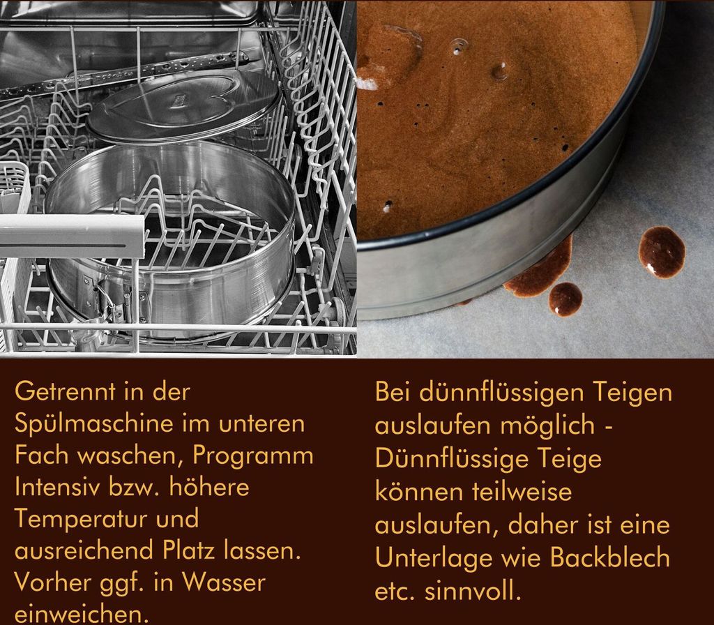 Springform Edelstahl Backform Kuchenform unbeschichtet Produktbild 8