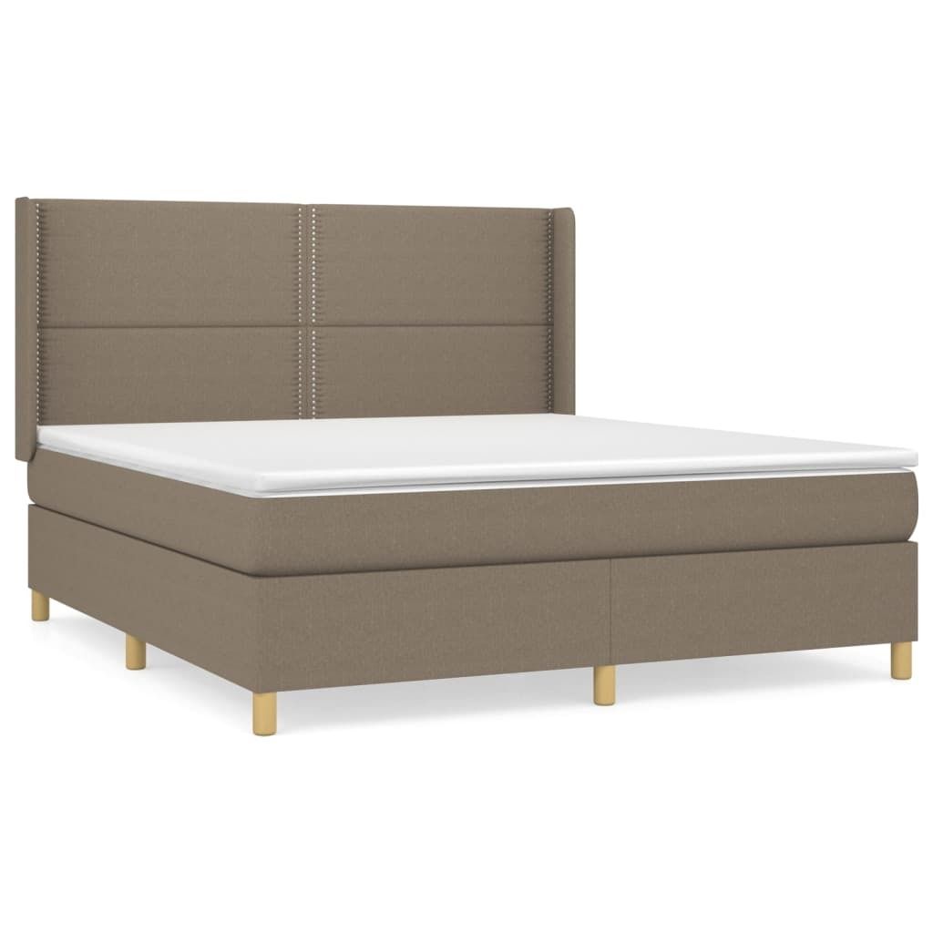 "2026 MODERNE"Boxspringbett/bettgestell - Bettrahmen - Doppelbett - mit Matratze Taupe 180x200 cm Stoff - Polsterbett Klassische Betten CC7296141