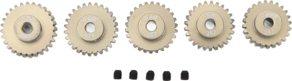 Pignone 0.6M 24T-28T in Lega di Alluminio per RC Crawler 1/8 1/10