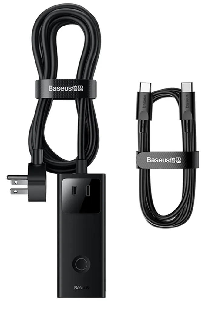 Multiprise USB-C 65W Baseus PowerCombo - Station de charge bureau noire