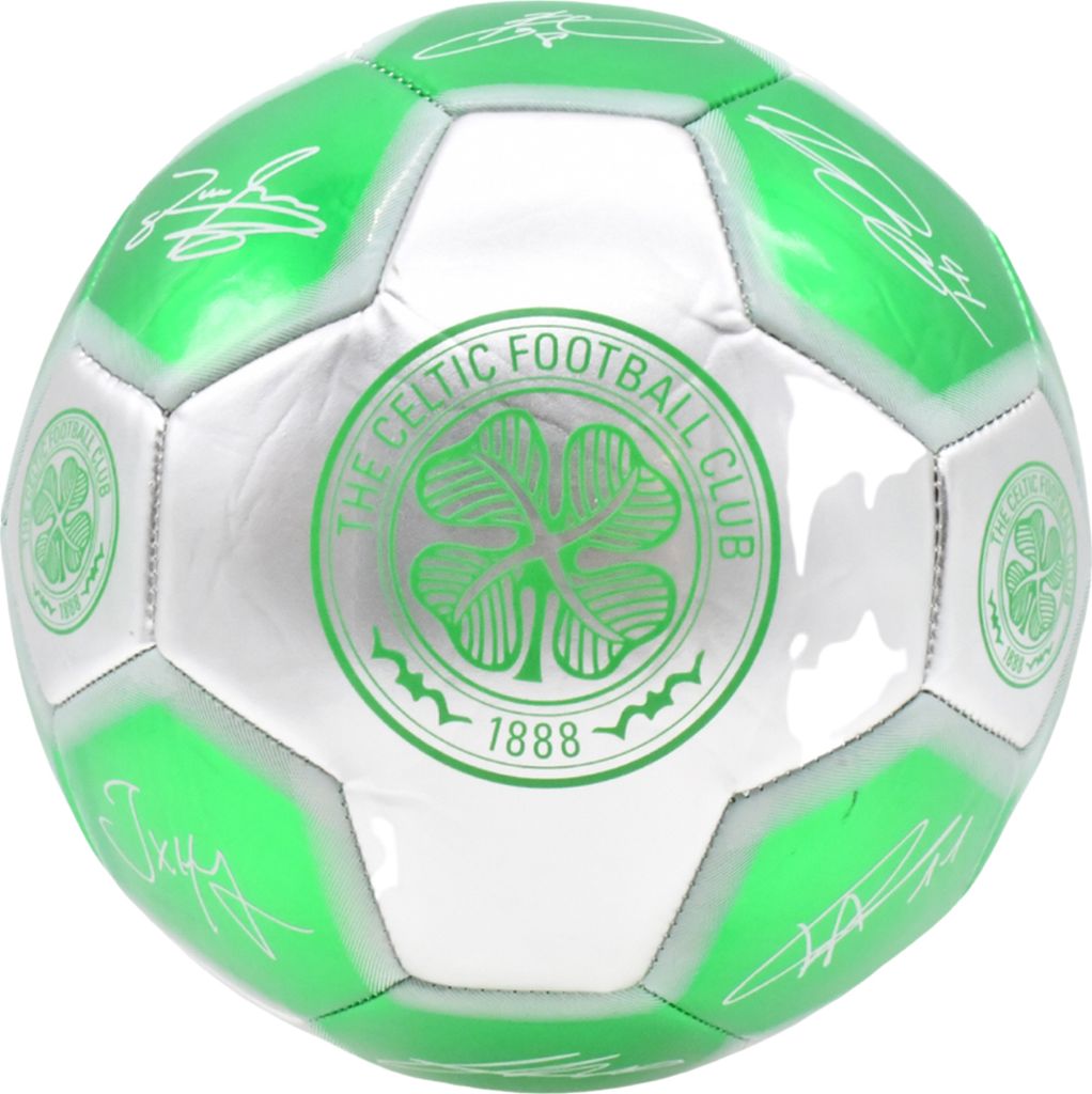 Celtic FC - Fußball mit Unterschriften RD3851 (5) (Grün/Silber)