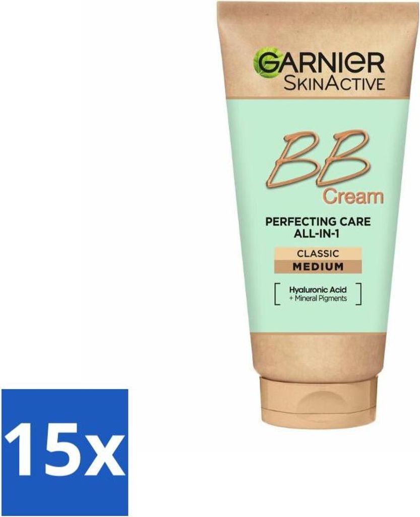 Garnier SkinActive BB Cream Classic Medium 5in1 Pflege 50 ml - Vorteilspack - 15 Stücke