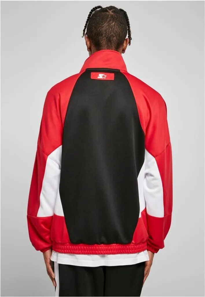 Starter Laser Track Jacket noir et blanc avec design géométrique S