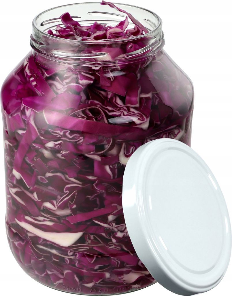 KADAX Weckgläser mit weiß Deckel "Albi", Einmachglas zum Einlegen, Einmachgläser, 100 mm, 2.5L, 1 Stück