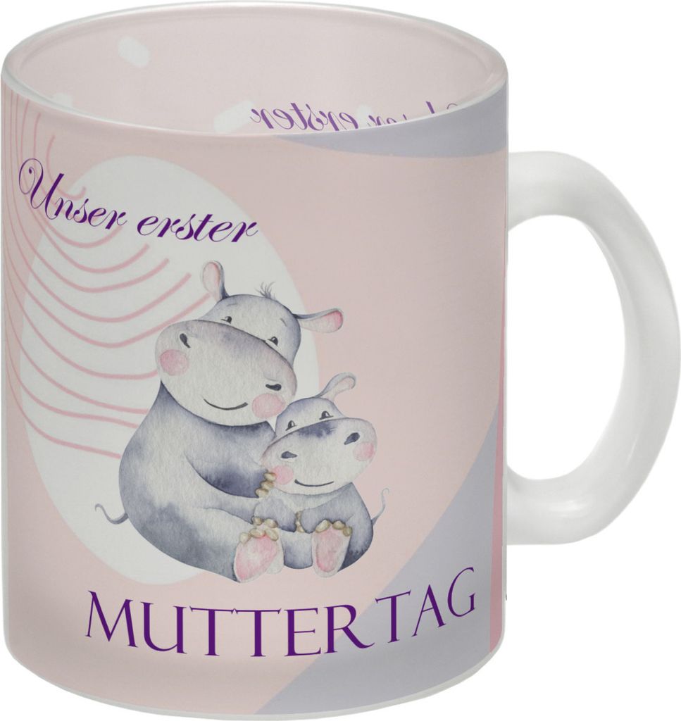 Unser erster Muttertag Glas Tasse Produktbild 
