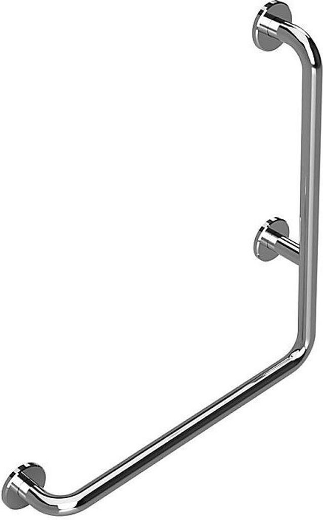 BELP Haltegriff Rechts Edelstahl poliert mit Abdeckung 630x890x110 mm, 120 kg Traglast für Bad & WC >> zum Bohren