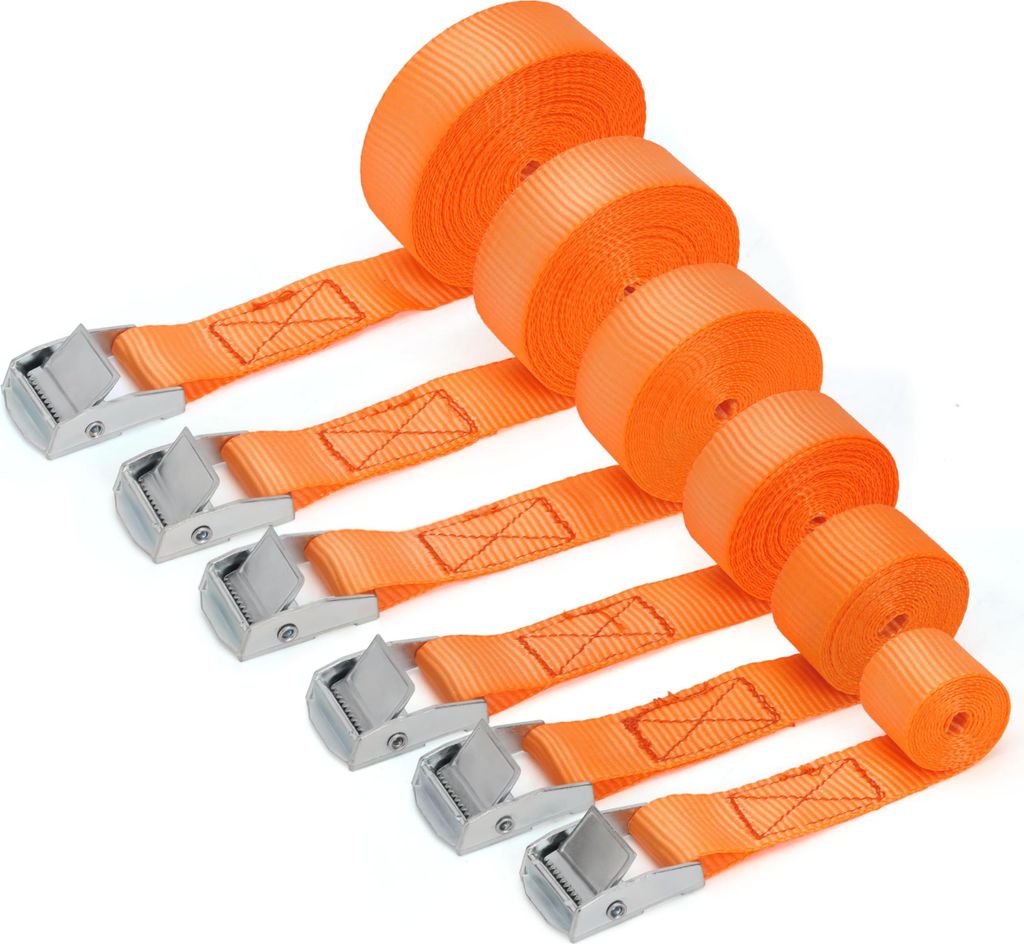 Belle Vous 6 Spanngurte - Professionelle Ratschengurte - Spanngurt für Auto- und LKW-Dachträger - Zurrgurte von 1 bis 6 m mit Haken - Spanngurte ...