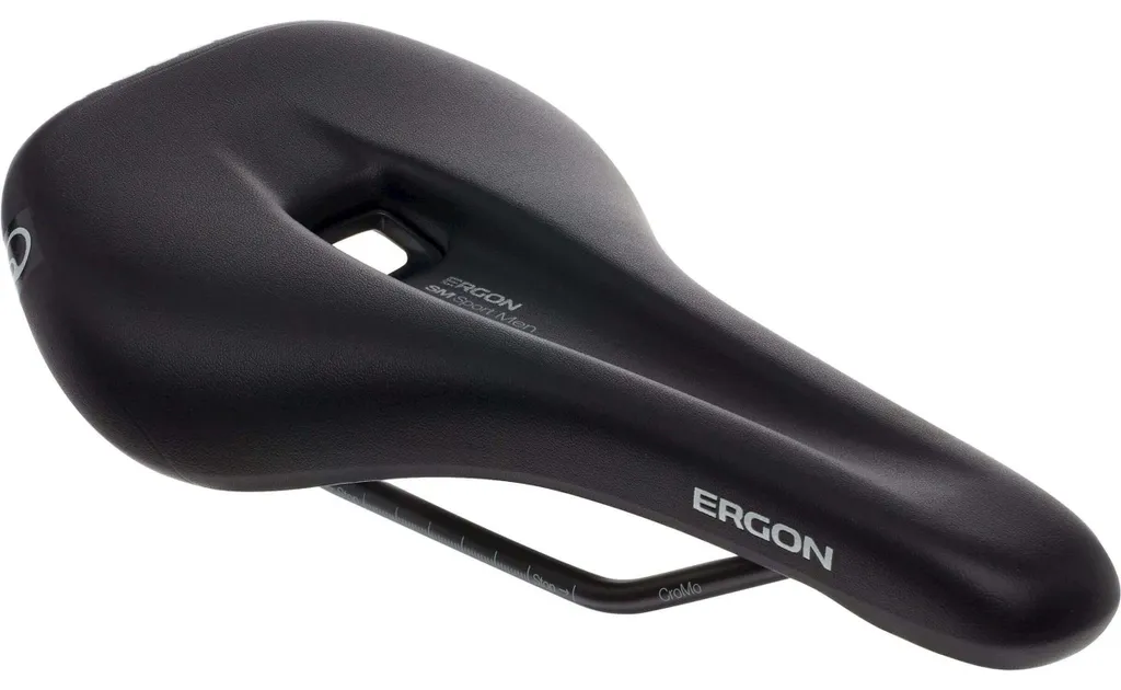 Selle Ergon SM Sport Homme 156 mm - Anti-Douleur et Engourdissement Noir
