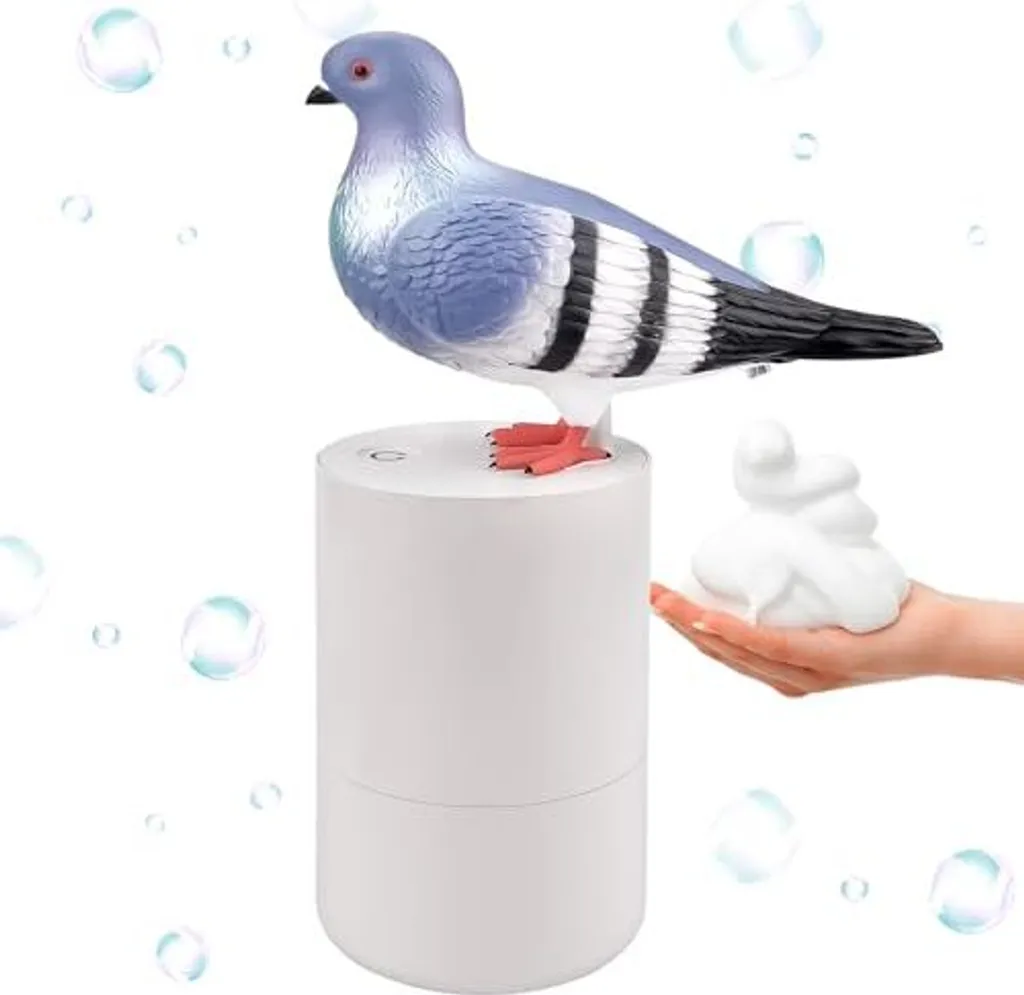 Distributore Sapone Schiuma Design Dove 300ml - Accessorio Bagno Chic