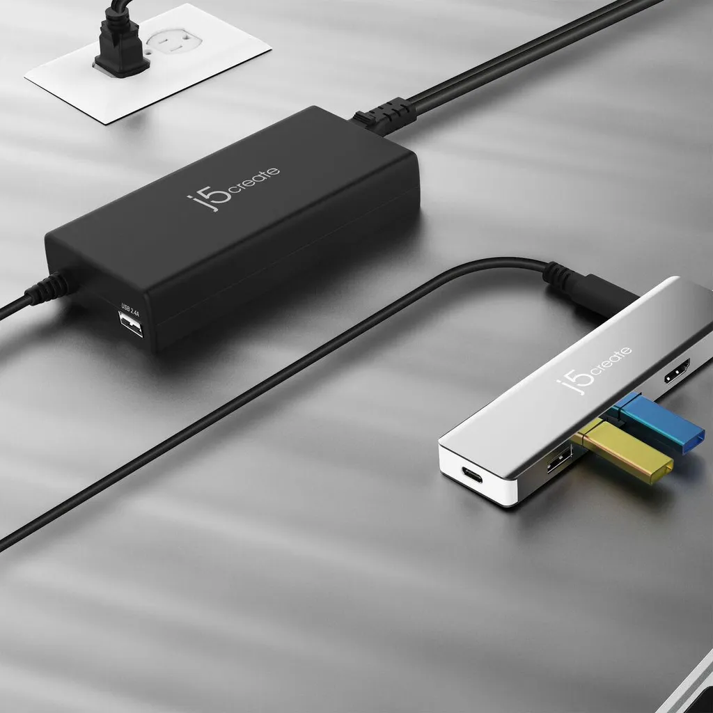 Chargeur Ordinateur Portable j5create JUP2290C-EN Idéal Télétravail