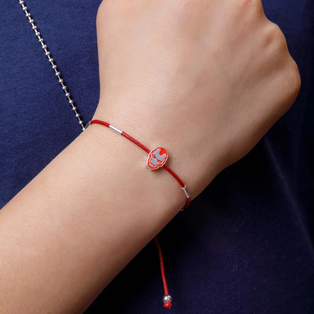 Bracciale Iron Man Ufficiale Marvel BS00065RNRL.CS | Argento e Tessuto - 4
