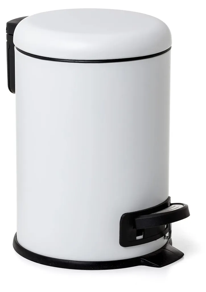Poubelle Ronde 3L Nordic Blanco Tatay avec Seau Amovible et Pédale