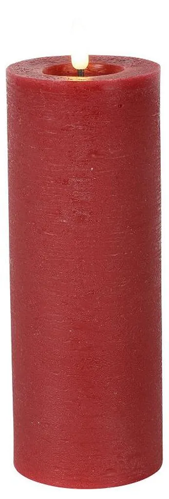 Bougie LED rouge 20cm Countryfield pour ambiance de fête et Noël
