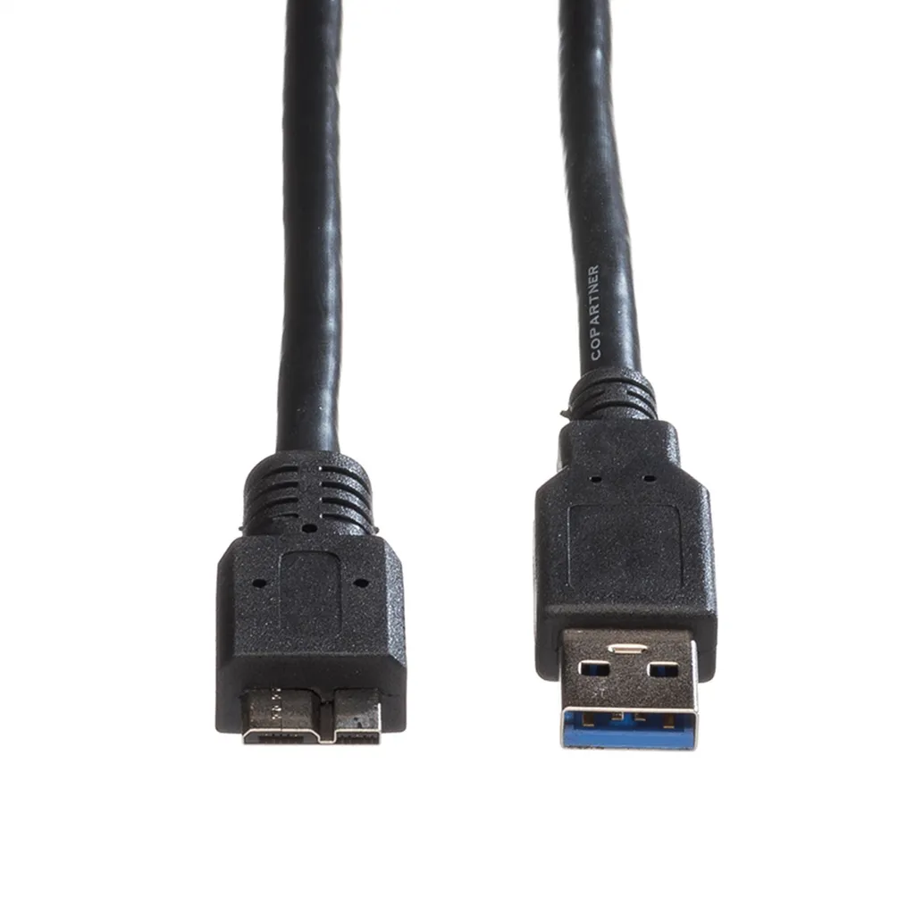 ROLINE Cavo USB 3.2 Gen 1, A ST - Micro B ST, nero, 2 m - 3