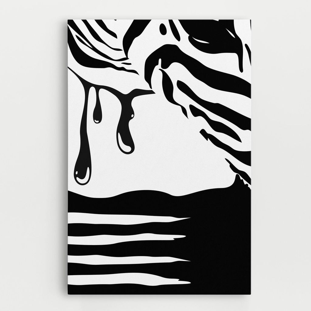 ARTHUB Leinwandbild 30x40 cm, Zebra Eye | Wohnzimmerdekoration, Hängende Bilder, Wanddekoration, Heimdekoration, Moderne, Schwarz-Weiß
