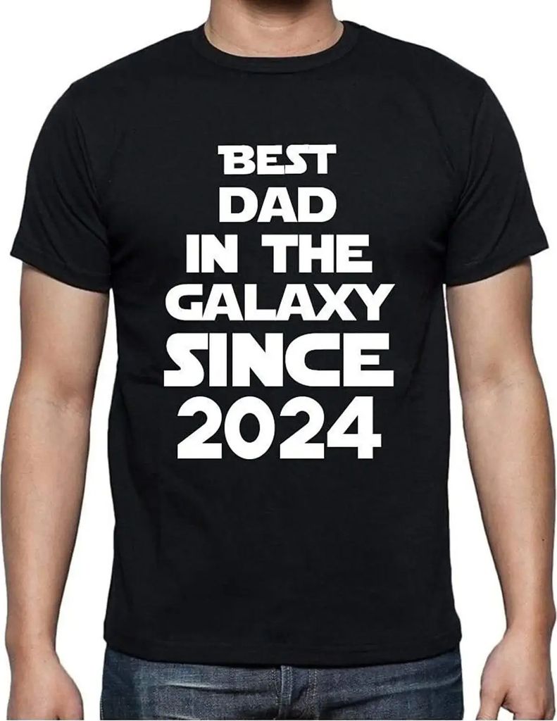 Herren Grafik T-Shirt Der beste Vater der Galaxie seit 2024 – Best Dad in the Galaxy Since 2024 – Öko-Verantwortlich Vintage Jahrgang Kurzarm ...