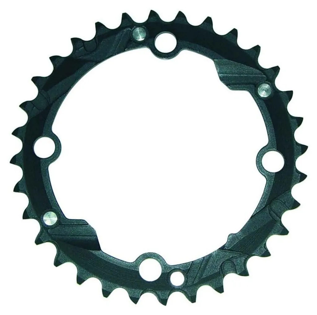 Plateau 34 dents BCD 104 Gebhardt CNC VM noir pour transmission VTT 4 bras